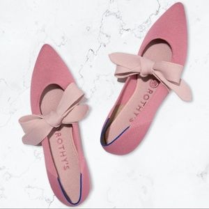 Rothys Mary Jane Pointe Pink Size 9 EUC